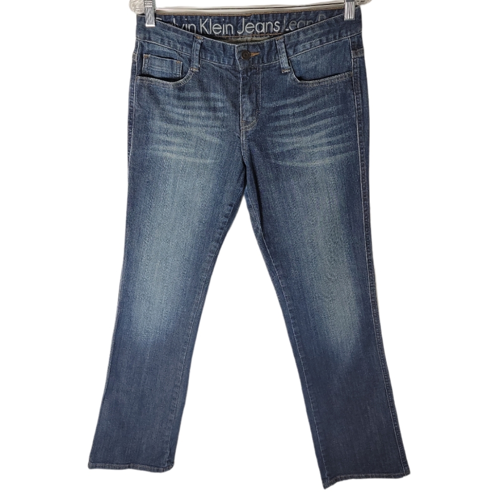 Calvin Klein Jeans mid rise lean bootcut blue denim women's size 29x8 Y2K